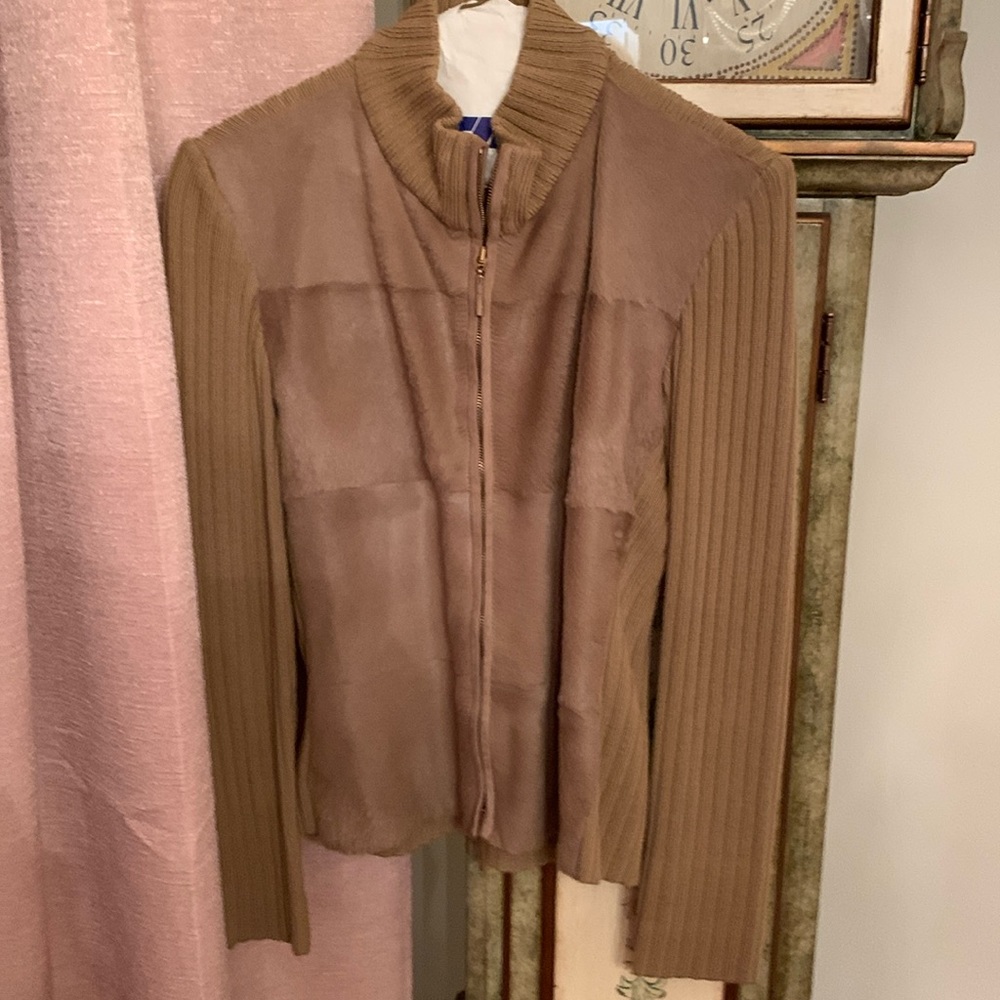 Cerruti Fur and wool sweater. Small